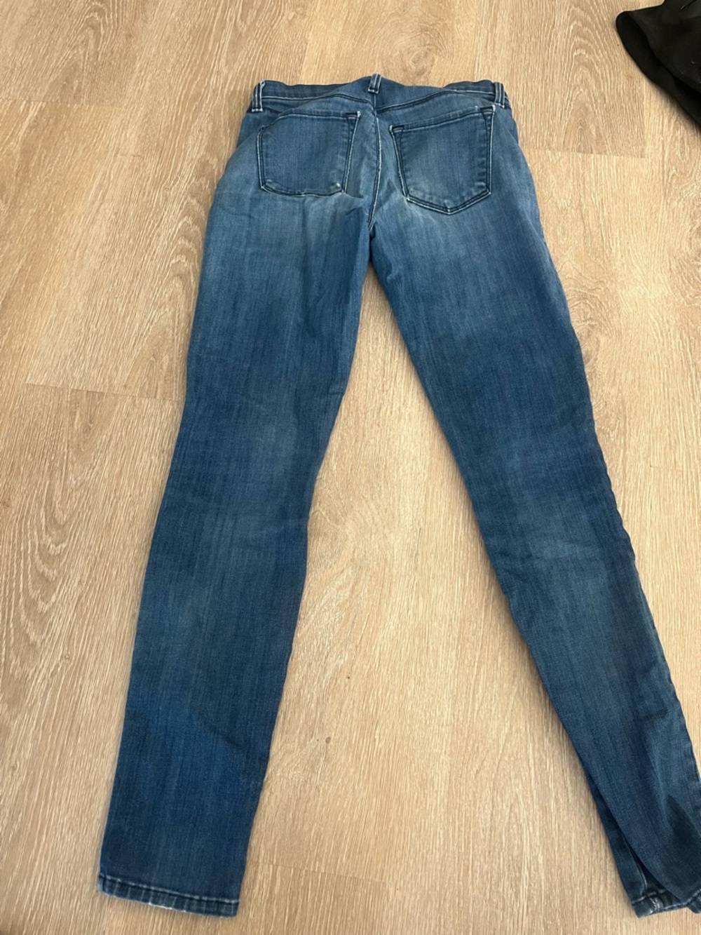 J Brand Distressed Skinny Jeans in Medium Blue - Picture 4 of 4